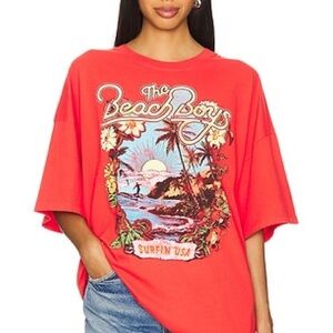 DAYDREAMER The Beach Boys Surfin’ USA Graphic Tee XS oversized boyfriend fit